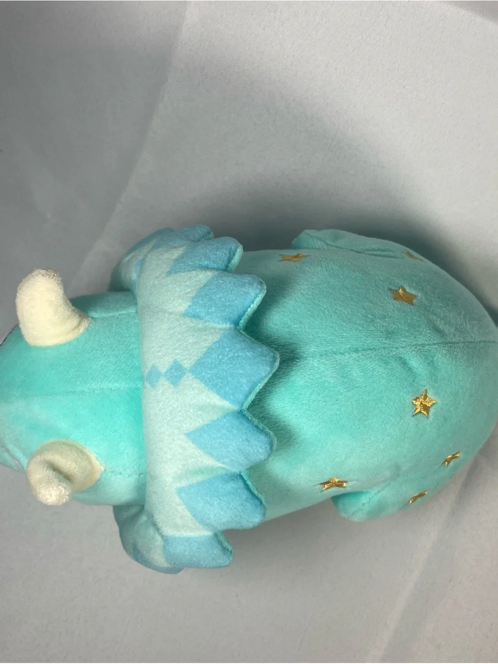 Plush‎ Teal Dino Stuffed Animal with Gold Stars - Kids Toy